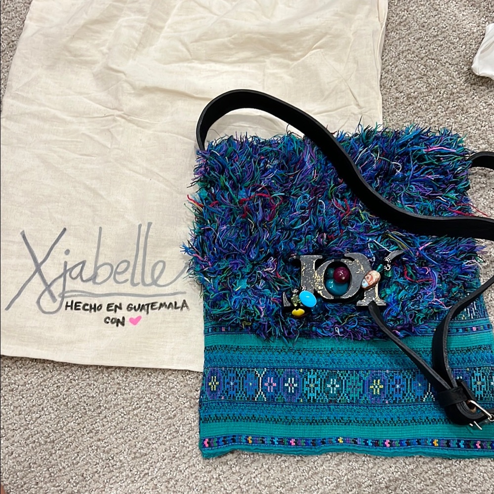 HANDMADE Guatemalan Blue Textured Women's Bag